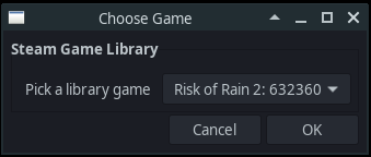 Select the game from library in protontricks